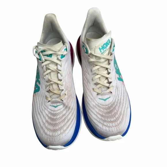 Hoka One One Mach 5 White Flame Running Training Shoes 1127893-WFM Size US 9.5D - Picture 3 of 9